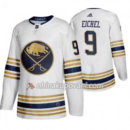 Buffalo Sabres Dresy Jack Eichel 9 50th Anniversary Adidas 2019-2020 Bílá Authentic - Pánské